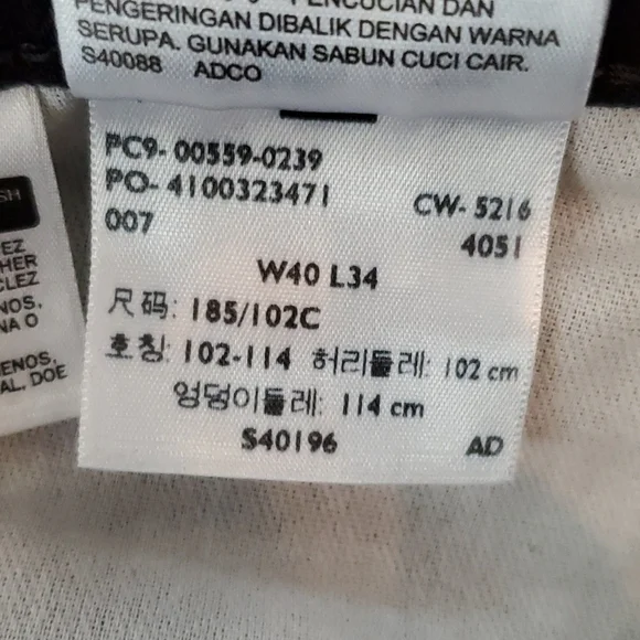 Levis 559 straight leg black jeans 40x31.5 act inseam -inv M1 - Picture 5 of 6